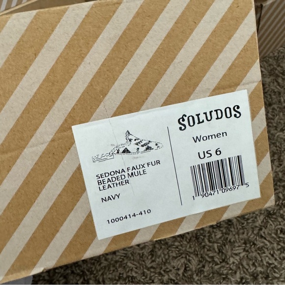 Soludos Sedona Beaded Leather Mule in Navy - Picture 6 of 6